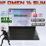 C0SX3UA#ABA HP OMEN 16-AN0027 SLIM CORE ULTRA 5 225H/16GB/1TB/5050 8GB/WIN 11/ hp OMEN 16 Slim Intel® Core™ Ultra 5 225H | 16GB DDR5 RAM , 1TB NVMe® SSD | RTX 5050 (8GB) | 16-inch IPS 165Hz Display | 4-zone RGB Backlit Keyboard | Windows 11 | SHADOW BLACK ~ 16-an0027wm