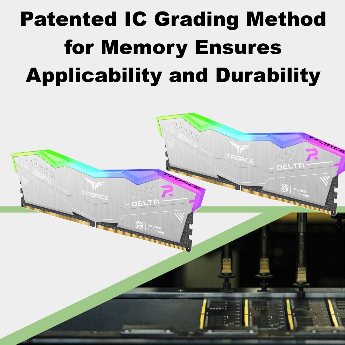 FF2D532G6400HC38JDC0 RAM TEAM TFORCE DELTA RGB 32GB (16X2) 6400MHZ CL38 TEAMGROUP T-FORCE DELTA RGB ECO DDR5 32GB (2x16GB) 6400MHz CL38 Silver | Eco-Friendly Overclocking Memory | RGB Lighting | Intel XMP 3.0 & AMD EXPO | Lifetime Warranty
