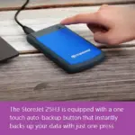 TS4TSJ25H3B EXTERNAL TRANSCEND 4TB HDD 2.5" THREE STAGE ANTI SHOCK PROTECTION 3.1 USB GEN 1 Transcend StoreJet 25H3 4TB Portable External Hard Drive | USB 3.1 Gen 1 5Gbps | MIL-STD-810G Shock Protection | One-Touch Backup | Rugged & Stylish | Navy Blue ~  TS4TSJ25H3B