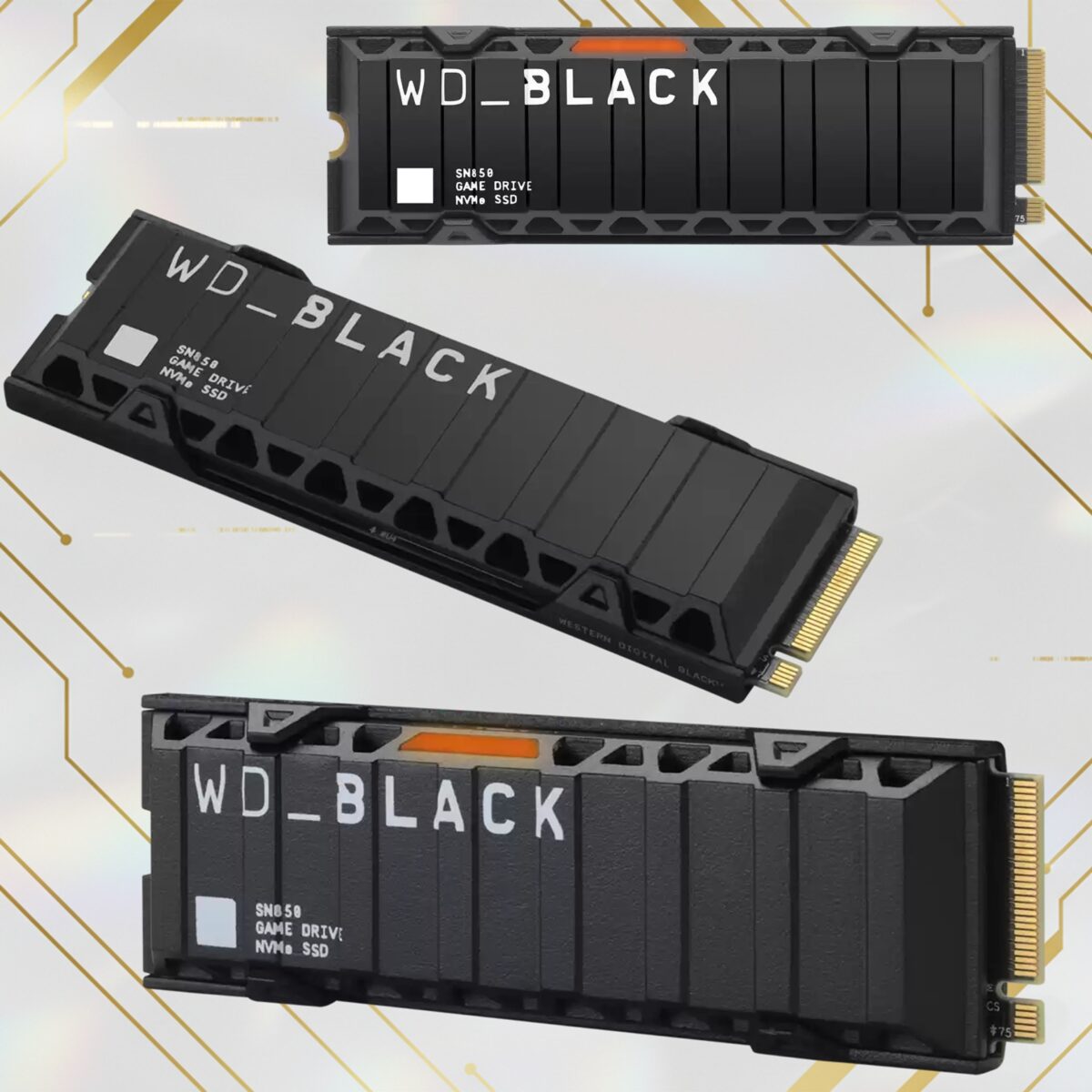 WDBAPZ0020BNC WD BLACK SN850 2TB 7000MB/S WITH HEATSINK FOR PS5 AND PC WD_BLACK SN850 NVMe SSD 2TB PCIe Gen4 M.2 2280 3D NAND Internal Gaming Solid State Drive with RGB Heatsink , Lightning-Speed 7000MB/s Read 5100MB/s Write 1M IOPS , Compatible with PS5 & Windows  | WDBAPZ0020BNC
