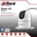 Dahua Hero A1 Indoor Pan/Tilt WiFi Camera 5MP | AI Human Detection, Auto Tracking, H.265 Compression, Smart Dual Light, Two-Way Audio, 256GB Storage, DMSS App Control