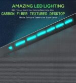 DESK-GT-02 GAMING DESK GT 02 810x700x150MM GT-02 Z-Shaped RGB Gaming Desk – 140×60×73 cm Carbon-Fibre Surface, Dual Cable Grommets, Cup & Headphone Holders, Steel Frame Stability, Customizable RGB Edge Lighting , Foldable & Compact GT-02 RGB Gaming Table – 140×60cm Carbon Fiber Surface, Z-Shaped Metal Frame, RGB LED Lights, Cup Holder, Headset Hook, Dual Cable Ports, Steel Frame Stability, Customizable RGB Edge Lighting , Foldable & Compact