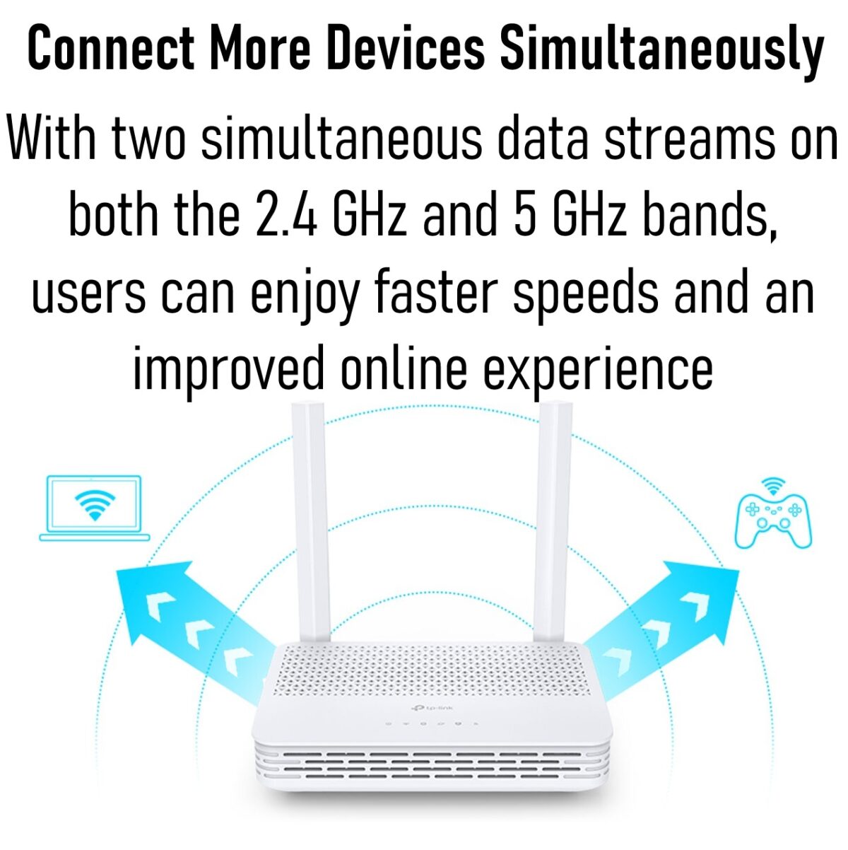 TPLINK-XC220-G3 TPLINK AC1200 WIRELESS XPON ROUTER TP-Link Aginet XC220-G3 AC1200 Wireless XPON Router Dual-Band 1.2Gbps WiFi, 300Mbps 2.4GHz, 867Mbps 5GHz, GPON+EPON Dual Mode, 2× Gigabit LAN, MU-MIMO, EasyMesh, WPA3 Security, Parental Controls, TR-069/OMCI