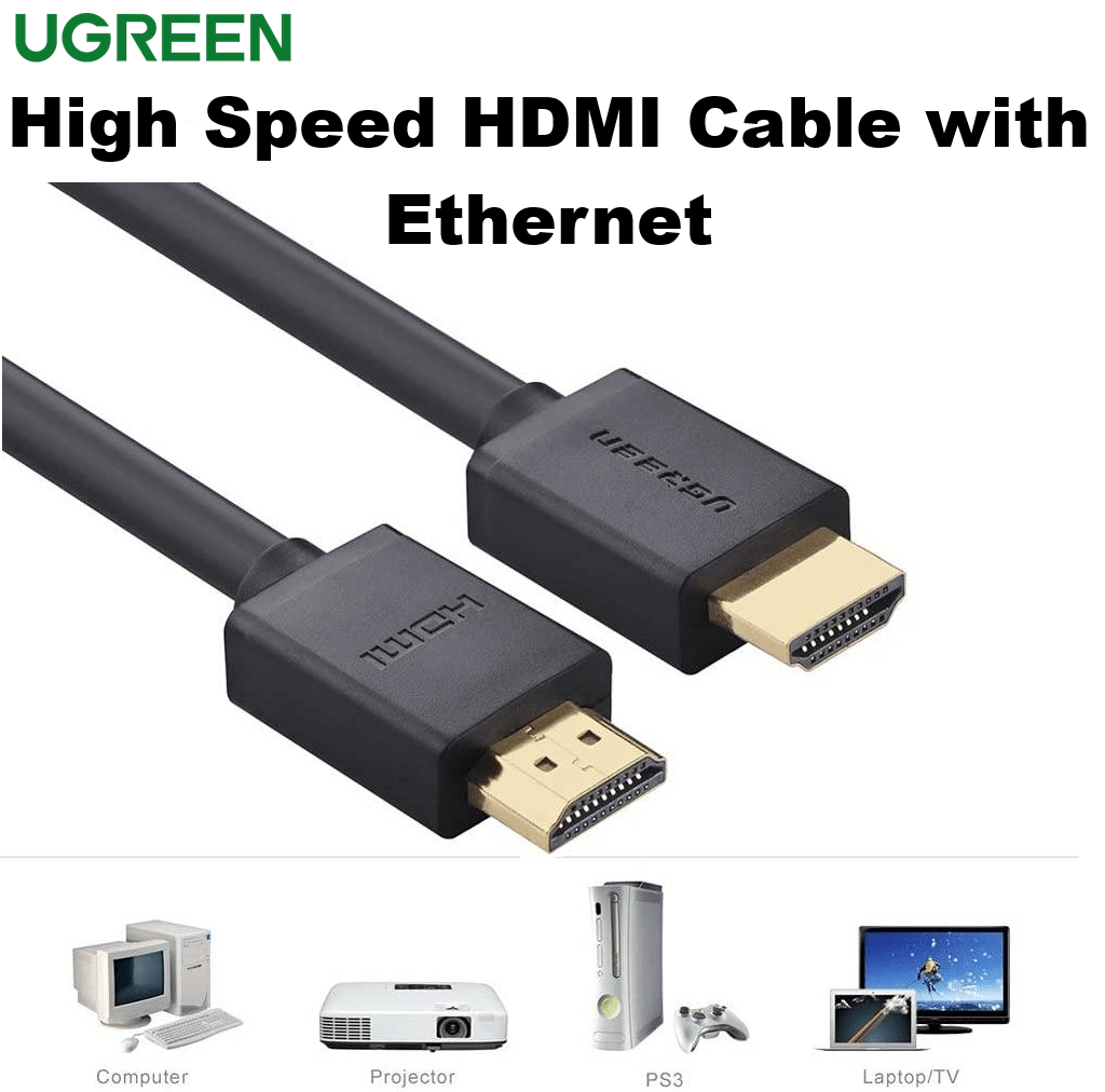 UGREEN-HDMI-10109 UGREEN HDMI CABLE 5M 4K ( BLACK ) 10109 UGREEN High Speed HDMI 2.0 Cable 5M with Ethernet | Full Copper | 4K Ultra HD | Dolby TrueHD | DTS-HD | ARC | 3D Support | Premium Audio Video Cable – Black | 10109 UGREEN High Speed HDMI 2.0 5-meter Cable with Ethernet , Full Copper , 4K Ultra HD  , Dolby TrueHD , DTS-HD , ARC , 3D Support , Premium Audio Video Cable | BLACK ~ 10109