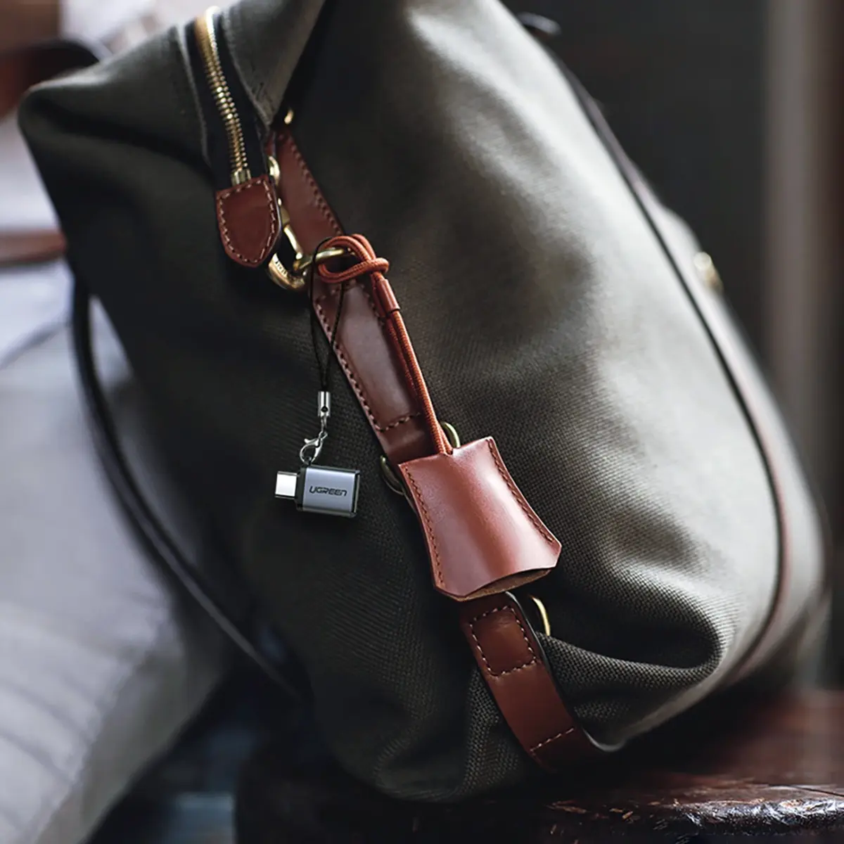 Ugreen US270 USB-C to USB-A 3.0 Adapter with Lanyard – 5Gbps Data Transfer, OTG Support, Durable Aluminium Alloy Build, Compact Anti-Loss Design, Space Grey - Image 7