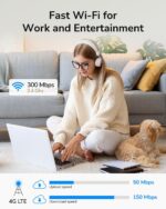 CUDY-LT300 CUDY LT300 4G LTE N300 WIFI ROUTER 300Mbps WHITE Cudy LT300 2.0 4G N300 Wi-Fi Router With Nano SIM Slot, Dual Ethernet Ports, VPN, And Cloud App Control – 4G Cat.4 150Mbps, 300Mbps Wi-Fi, WPA3 Security 