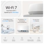 TP-Link Deco BE3600 Mesh WiFi 7 Router | Dual-Band 3600 Mbps | 2× 2.5 Gbps Ports | AI-Driven Roaming | HomeShield Security | Works with Alexa & Google Home - Image 4