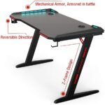DESK-GT-02 GAMING DESK GT 02 810x700x150MM GT-02 Z-Shaped RGB Gaming Desk – 140×60×73 cm Carbon-Fibre Surface, Dual Cable Grommets, Cup & Headphone Holders, Steel Frame Stability, Customizable RGB Edge Lighting , Foldable & Compact GT-02 RGB Gaming Table – 140×60cm Carbon Fiber Surface, Z-Shaped Metal Frame, RGB LED Lights, Cup Holder, Headset Hook, Dual Cable Ports, Steel Frame Stability, Customizable RGB Edge Lighting , Foldable & Compact