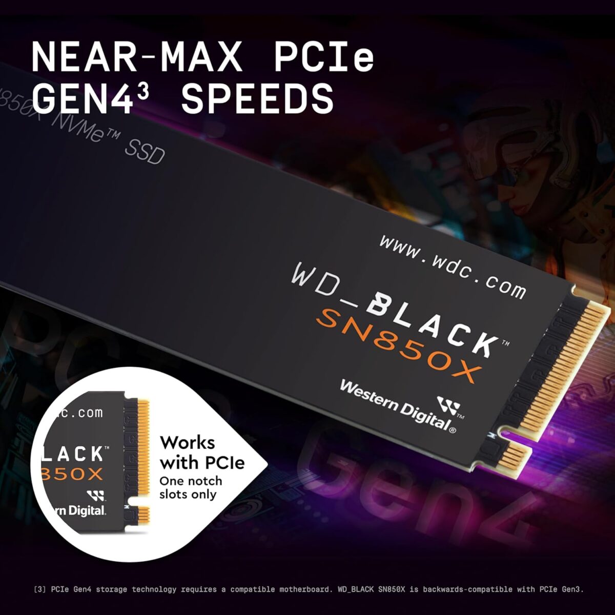 WDS800T2X0E-00CDD0 WD BLACK SN850X 8TB GEN4 7200MB/S WD_BLACK SN850X NVMe SSD 8TB Internal Solid State Drive , PCIe Gen4 x4 7200MB/s Read 6600MB/s Write , 1.2M IOPS 3D NAND , Compatible with Windows - PS5 - Computers with M.2 (M-key) Port M.2 2280 | WDS800T2X0E-00CDD0