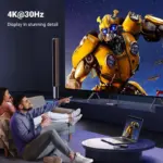 UGREEN-90909A UGREEN HDMI WIRELESS TR / RE 30M 4K 30HZ / 50M FHD 60HZ UGREEN 90909A Wireless HDMI/VGA Display Transmitter & Receiver Kit , 4K@30Hz , 50m Range , Audio Sync , Dual Band 2.4G/5G , USB-C Power , for Streaming up Video and Audio to Monitor from Laptop/PC/TV Box 