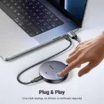 UGREEN-90909A UGREEN HDMI WIRELESS TR / RE 30M 4K 30HZ / 50M FHD 60HZ UGREEN 90909A Wireless HDMI/VGA Display Transmitter & Receiver Kit , 4K@30Hz , 50m Range , Audio Sync , Dual Band 2.4G/5G , USB-C Power , for Streaming up Video and Audio to Monitor from Laptop/PC/TV Box 