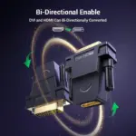 UGREEN DVI (24+1) Male to HDMI Female Adapter – Full HD 1080p Bi-Directional Converter | Gold-Plated Connectors | Model 20124 – Black - Image 6