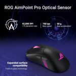 90MP04A0-BMAA00 ASUS ROG KERIS II ORIGIN P722 RGB MOUSE ASUS ROG Keris II Origin Wireless Gaming Mouse – Right-Handed Ergonomic, 65g, Tri-Mode Connectivity, 42K DPI, up to 127Hr Battery, ROG AimPoint Pro Sensor RGB 3-Zone Lighting 8000Hz Polling Rate Paracord PTFE Feet, Web-Based Configuration, PC/Mac Support | BLACK ~ 90MP04A0-BMAA00