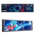 MIRABOX-D92 9.2" LCD SECONDARY SCREEN MINI DISPLAY ON PC CHASSIS Stretched Bar LCD 9.2-Inch Secondary Display for Gaming PC Case With 1920×462 Resolution, Aluminum Alloy Housing, USB Direct Connection, Theme Customization, Screen Rotation, Video Playback Support | BLACK ~ MIRABOX-D92