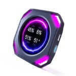 MIRABOX-DR21 2.1" LCD SECONDARY SCREEN MINI DISPLAY DR21 Mini Screen 2.1-Inch Type-C LCD Water-Cooling Auxiliary Display With 480×480 Resolution, USB One-Wire Link, IPS Metal Build, 1000+ Themes, Dynamic Video, DIY Carousel & Win7+ Support | BLACK ~ MIRABOX-DR21 