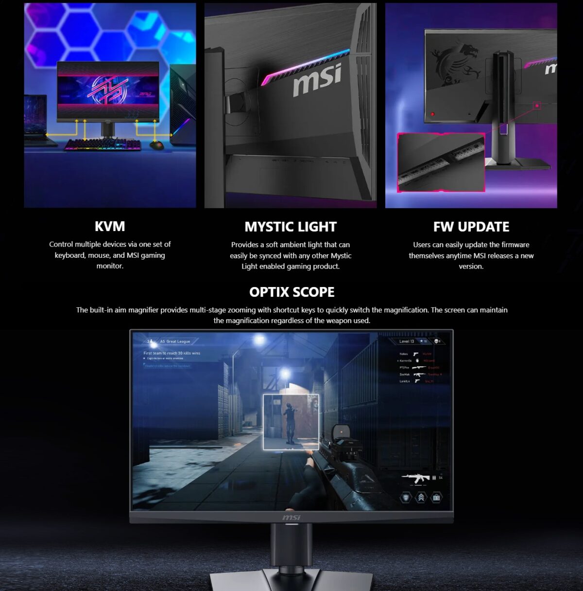 MPG 242R X60N MSI MPG 242R X60N 24-inch FHD Rapid TN Gaming Monitor , 600Hz Refresh, 0.1ms GtG, AMD FreeSync Premium, VESA DisplayHDR 400, USB Hub, HDMI 2.1, DP 1.4, Type-C 98W PD