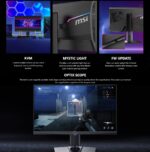 MPG 242R X60N MSI MPG 242R X60N 24-inch FHD Rapid TN Gaming Monitor , 600Hz Refresh, 0.1ms GtG, AMD FreeSync Premium, VESA DisplayHDR 400, USB Hub, HDMI 2.1, DP 1.4, Type-C 98W PD