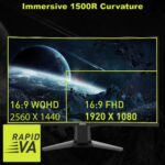 9S6-3CD91M-002 MSI MAG 27CQ6F 27" VA CURVED WQHD 180HZ 1MS-BLACK MSI MAG 27CQ6F 27" WQHD 180Hz 0.5ms Curved Gaming Monitor With Rapid VA Panel, Adaptive-Sync, HDR Ready, AI Vision, HDMI CEC & Tilt Adjustable Stand 