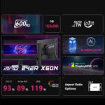 MPG 242R X60N MSI MPG 242R X60N 24-inch FHD Rapid TN Gaming Monitor , 600Hz Refresh, 0.1ms GtG, AMD FreeSync Premium, VESA DisplayHDR 400, USB Hub, HDMI 2.1, DP 1.4, Type-C 98W PD