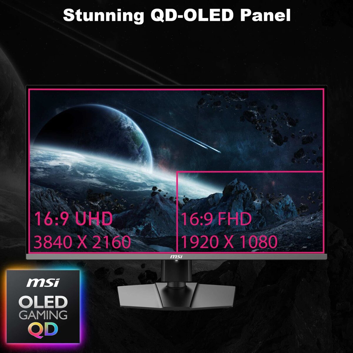 MPG 322URX QD-OLED MSI MPG 322URX QD-OLED MSI MPG 322URX QD-OLED 32-inch 4K UHD 240Hz Flat Gaming Monitor – QD-OLED Panel, 0.03ms GtG, DisplayHDR True Black 400, HDMI 2.1, DP 2.1a, OLED Care 2.0, Height & Pivot Adjustable