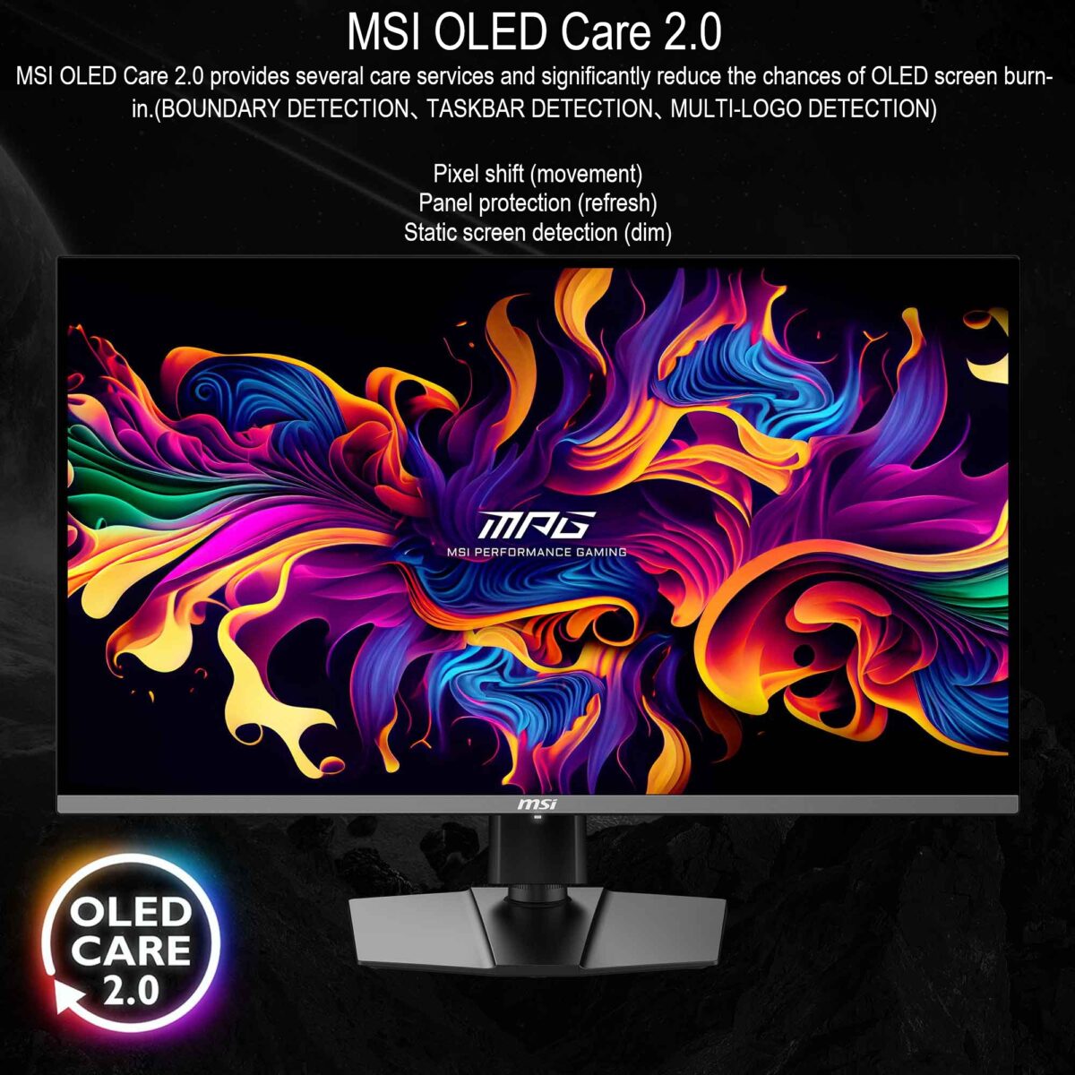 MPG 322URX QD-OLED MSI MPG 322URX QD-OLED MSI MPG 322URX QD-OLED 32-inch 4K UHD 240Hz Flat Gaming Monitor – QD-OLED Panel, 0.03ms GtG, DisplayHDR True Black 400, HDMI 2.1, DP 2.1a, OLED Care 2.0, Height & Pivot Adjustable