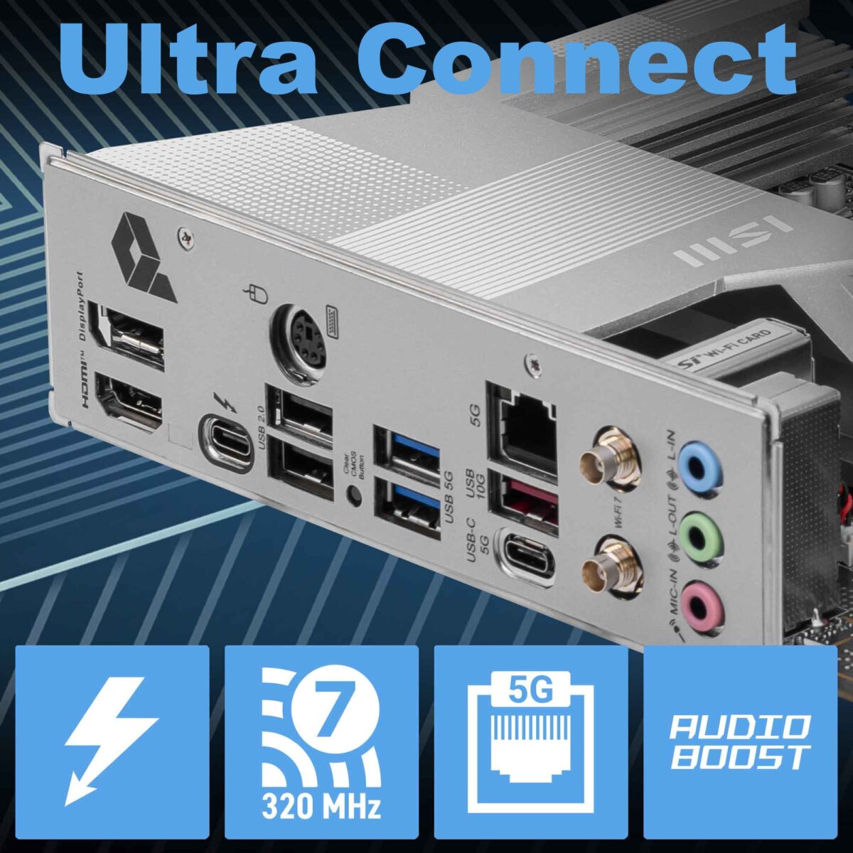 MSI PRO B860M-A WIFI MSI PRO B860M-A WIFI MSI PRO B860M-A WIFI B860 mATX Motherboard - LGA1851 Socket - DDR5 8600+ MT/s - Wi-Fi 7 & 5G LAN - Thunderbolt 4 - PCIe 5.0 M.2 - 12+1+1+1 Power - Intel Core Ultra Series 2 Ready