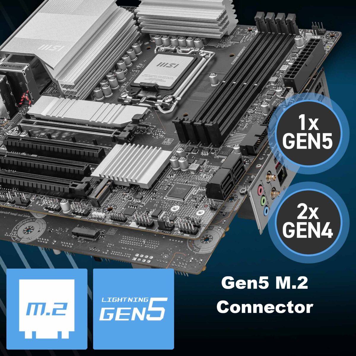 MSI PRO B860M-A WIFI MSI PRO B860M-A WIFI MSI PRO B860M-A WIFI B860 mATX Motherboard - LGA1851 Socket - DDR5 8600+ MT/s - Wi-Fi 7 & 5G LAN - Thunderbolt 4 - PCIe 5.0 M.2 - 12+1+1+1 Power - Intel Core Ultra Series 2 Ready