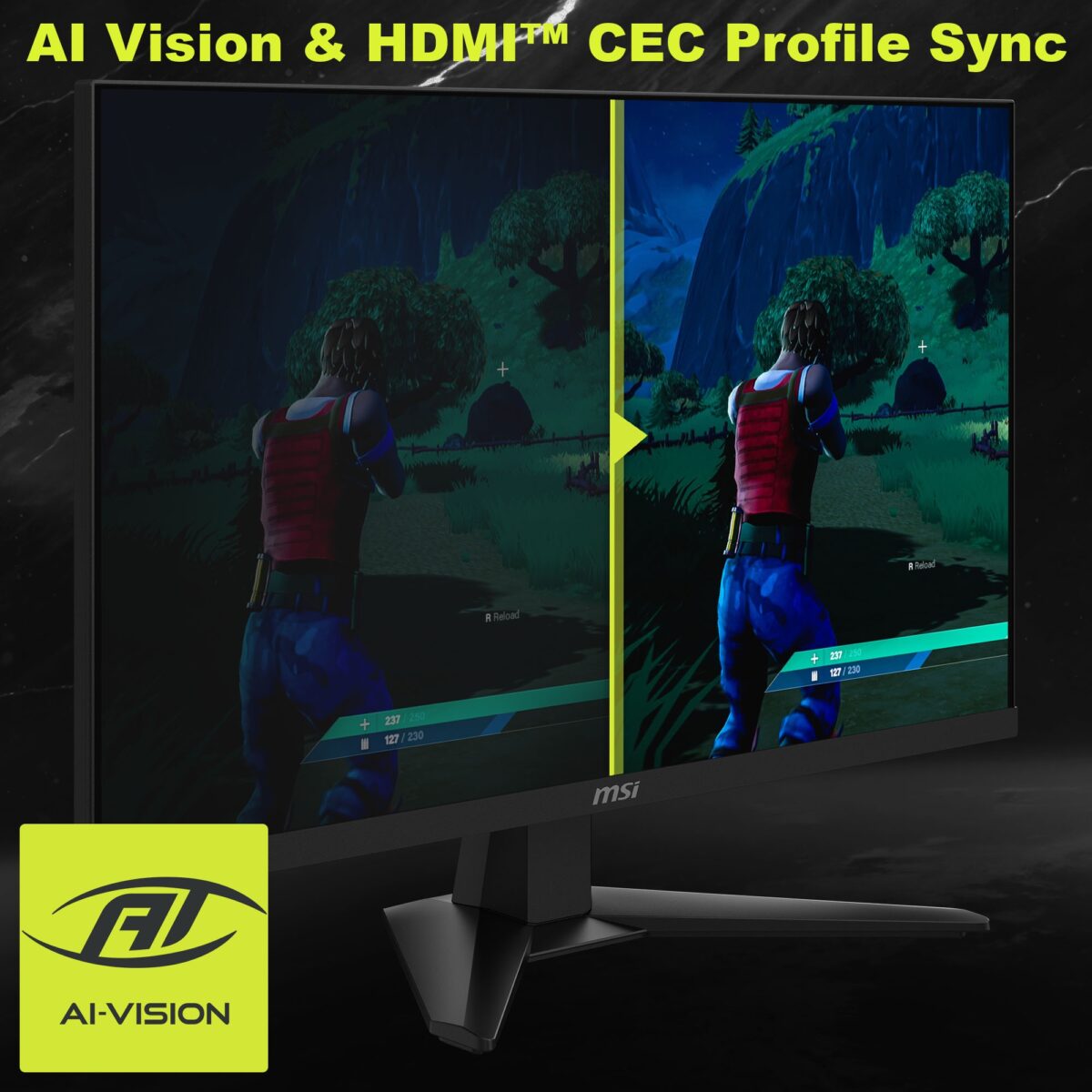 MAG 274QF X24 MSI MAG 274QF X24 MSI MAG 274QF X24 27" QHD 240Hz Flat Gaming Monitor - Rapid IPS - 0.5ms GtG - HDR Ready - FreeSync Premium - AI Vision - HDMI CEC - Tilt Adjustable - VESA Mount