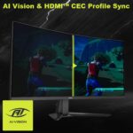 MSI MAG 346CQ 34-inch 3440 x 1440 (UWQHD) Gaming Monitor, 180Hz, Adaptive-Sync, HDMI, DisplayPort, VESA Mountable, Tilt, Height Adjustable, Speaker, 1ms, Black