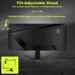 MSI MAG 346CQ 34-inch 3440 x 1440 (UWQHD) Gaming Monitor, 180Hz, Adaptive-Sync, HDMI, DisplayPort, VESA Mountable, Tilt, Height Adjustable, Speaker, 1ms, Black