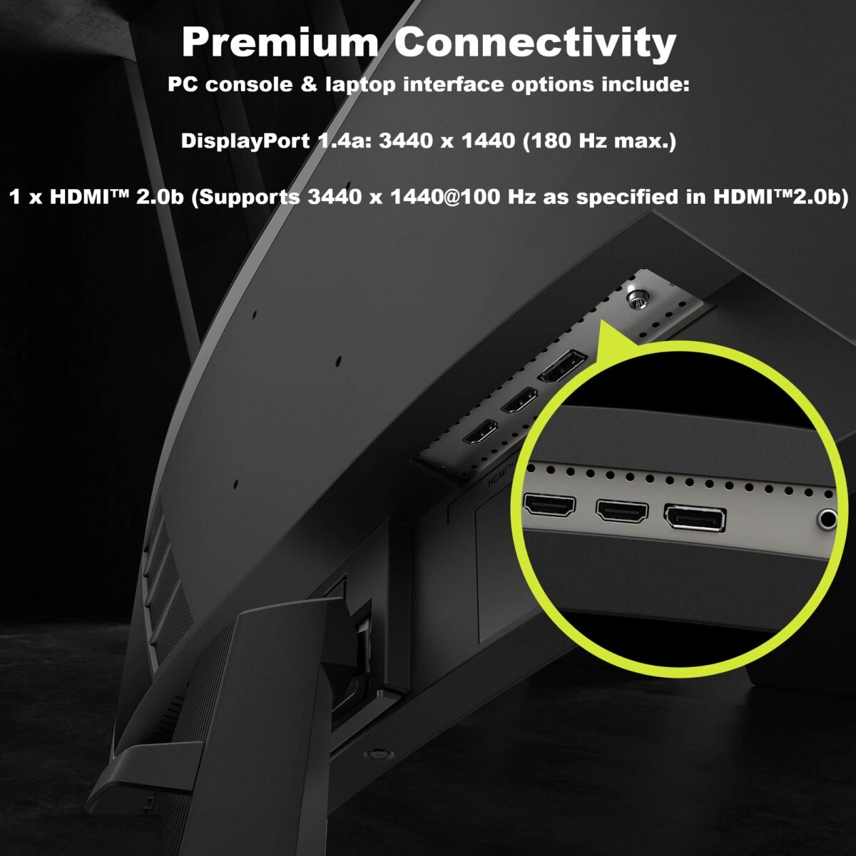 MSI MAG 346CQ 34-inch 3440 x 1440 (UWQHD) Gaming Monitor, 180Hz, Adaptive-Sync, HDMI, DisplayPort, VESA Mountable, Tilt, Height Adjustable, Speaker, 1ms, Black