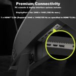 MSI MAG 346CQ 34-inch 3440 x 1440 (UWQHD) Gaming Monitor, 180Hz, Adaptive-Sync, HDMI, DisplayPort, VESA Mountable, Tilt, Height Adjustable, Speaker, 1ms, Black