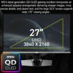 MAG 272UP QD-OLED X24 MSI MAG 272UP QD-OLED X24 MSI MAG 272UP QD-OLED X24 26.5-inch 4K UHD Gaming Monitor – 240Hz, 0.03ms GtG, 4th-Gen QD-OLED Panel, AMD Adaptive-Sync, HDR True Black 400, ClearMR 13000, OLED Care 2.0, HDMI 2.1 , 4-Way Adjustable Stand