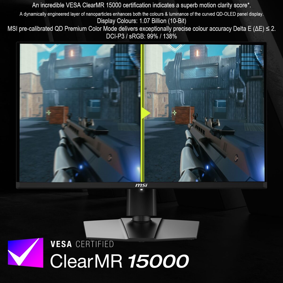 MAG 271QP QD-OLED X28 MSI MAG 271QP QD-OLED X28 27" QHD 280Hz Flat Gaming Monitor MSI MAG 271QP QD-OLED X28 27-inch QHD 280Hz Gaming Monitor – QD-OLED True Black HDR 400, 0.03ms GtG, HDMI 2.1, Adaptive Sync, ClearMR 15000, OLED Care 2.0, 99% DCI-P3, Adjustable Stand 