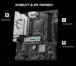 MSI B760M-GAMING-WIFI-D5 MSI B760M GAMING WIFI  MSI B760M Gaming WiFi DDR5 mATX Motherboard - LGA1700 For Intel 14th/13th/12th Gen - Wi-Fi 6E -2.5G LAN - PCIe 4.0 - Dual Channel DDR5 8000MHz OC - M.2 Shield Frozr -- Steel Armor - ALC897 Audio