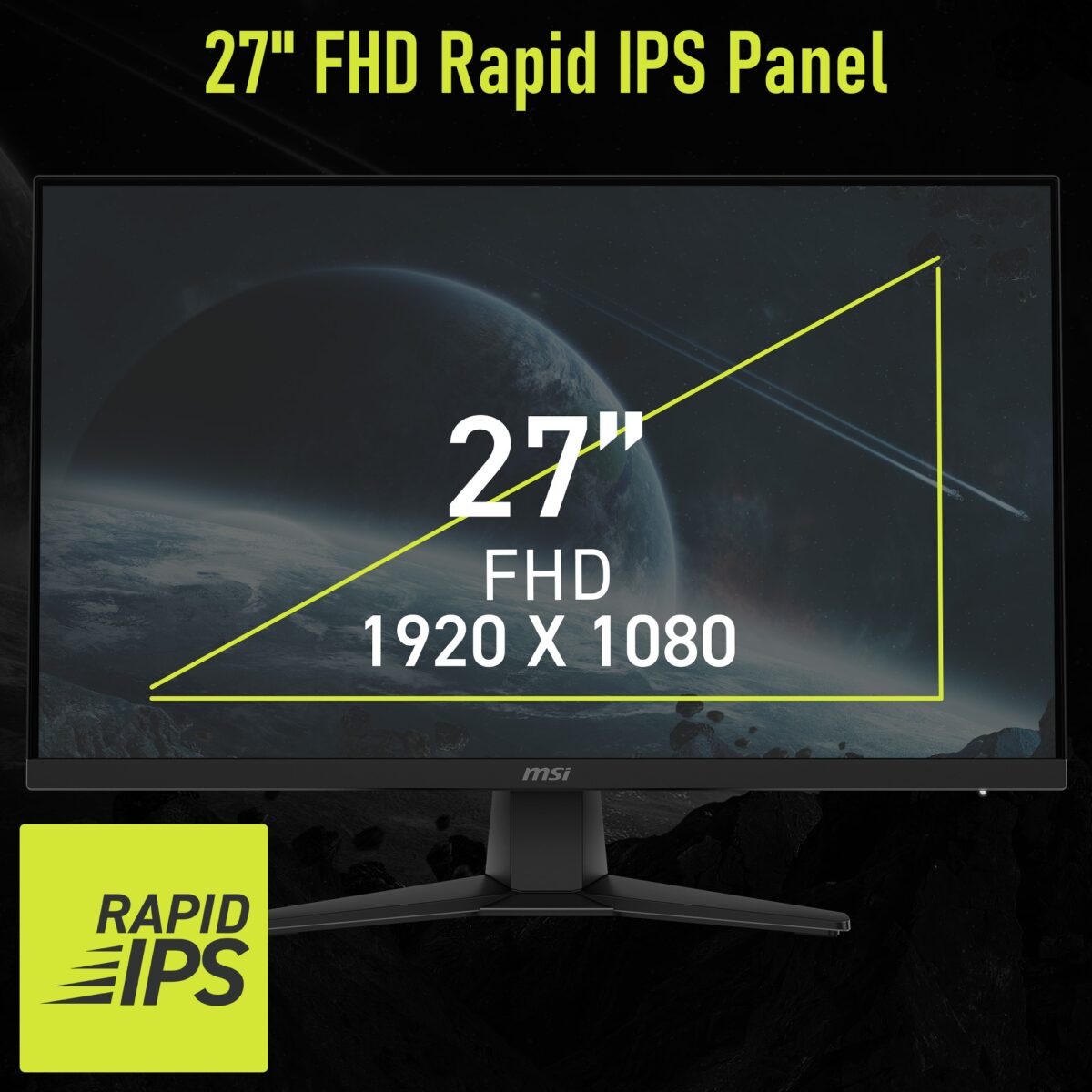 MAG 272F X24 MSI MAG 272F X24 27" FHD 240Hz Flat Gaming Monitor MSI MAG 272F X24 27-inch FHD 240Hz Rapid IPS Gaming Monitor – 0.5ms Response, AMD FreeSync Premium, HDR Ready, AI Vision, HDMI CEC, Tilt Stand, Less Blue Light, VESA Mount