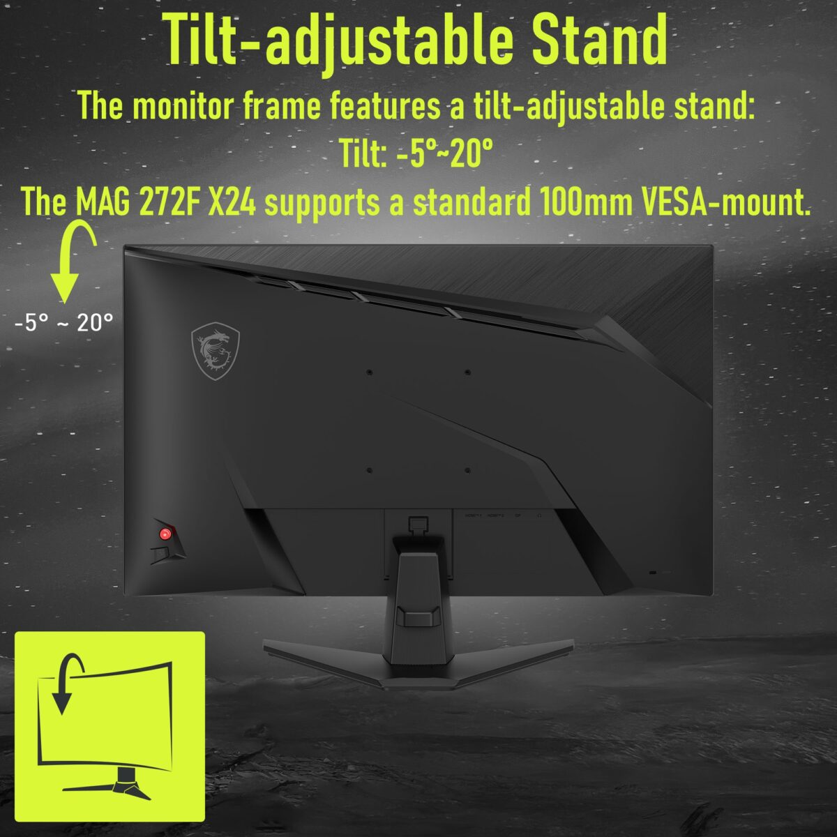 MAG 272F X24 MSI MAG 272F X24 27" FHD 240Hz Flat Gaming Monitor MSI MAG 272F X24 27-inch FHD 240Hz Rapid IPS Gaming Monitor – 0.5ms Response, AMD FreeSync Premium, HDR Ready, AI Vision, HDMI CEC, Tilt Stand, Less Blue Light, VESA Mount