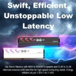 SP064GXLWU60EFDK RAM SILICON POWER 64GB (32X2) 6000MHZ RGB Silicon Power XPOWER Storm DDR5 64GB RAM Kit (2×32GB) 6000MT/s PC5-48000 CL38 1.35V RGB 288-pin UDIMM With PMIC, On-Die ECC, Shark-Fin Aluminum Heat Spreader & XMP/EXPO Support | Gray ~ SP064GXLWU60EFDK