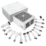 MU-1000W-ATX-3.0-WH SEGOTEP MU-1000G 1000W ATX 3.0 WHITE GOLD 80PLUS FULLY MODULAR PSU Segotep MU-1000G 1000W PSU Kunlun 80 Plus Gold Certification ATX 3.0 & PCIe 5.0 Full Modular Power Supply Active PFC FDB Fan LLC Pro + DC-DC Framework – WHITE