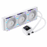 SEGOTEP MU360 Liquid Cooler White 360mm AIO with 2.4-inch IPS Digital Display, Modular ARGB Fans, EPDM Tubing, 9-Pole Pump, <320W TDP Support for Intel and AMD Platforms - Image 3