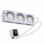 SEGOTEP MU360 Liquid Cooler White 360mm AIO with 2.4-inch IPS Digital Display, Modular ARGB Fans, EPDM Tubing, 9-Pole Pump, <320W TDP Support for Intel and AMD Platforms - Image 4