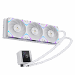 SEGOTEP MU360 Liquid Cooler White 360mm AIO with 2.4-inch IPS Digital Display, Modular ARGB Fans, EPDM Tubing, 9-Pole Pump, <320W TDP Support for Intel and AMD Platforms - Image 5