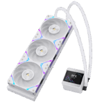 SEGOTEP MU360 Liquid Cooler White 360mm AIO with 2.4-inch IPS Digital Display, Modular ARGB Fans, EPDM Tubing, 9-Pole Pump, <320W TDP Support for Intel and AMD Platforms - Image 6