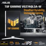 VG27AQL5A-W ASUS TUF Gaming Series 5 - VG27AQL5A White Gaming Monitor – 27-inch, QHD(2560x1440), 210Hz(OC), Fast IPS, ELMB SYNC, 0.3ms GTG (min.), Stereo speaker, DisplayWidget Center, Gaming AI, Height - Tilt - Swivel - Pivot Adjustment