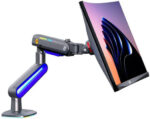 NB G70 RGB Gaming Gas Spring Monitor Arm – Heavy-Duty Aluminum Mount for 22″–35″ / 32″–60″ Displays, 2–20KG Capacity, Full Motion, 360° Rotation, +50°/-50° Tilt - Image 2