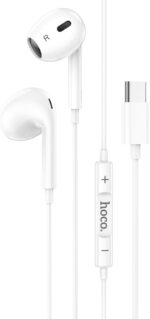 Hoco M101 Pro Crystal Joy Wired Earphones with Microphone – 14mm Drivers, Wire Control with Volume, 3.5mm Audio Jack, ABS+TPE Build, 1.2m Cable, Lightweight 29g Design, White - Image 3