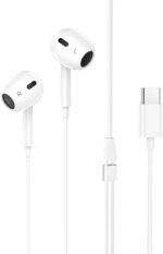 Hoco M101 Pro Crystal Joy Wired Earphones with Microphone – 14mm Drivers, Wire Control with Volume, 3.5mm Audio Jack, ABS+TPE Build, 1.2m Cable, Lightweight 29g Design, White - Image 4