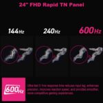 MPG 242R X60N MSI MPG 242R X60N 24-inch FHD Rapid TN Gaming Monitor , 600Hz Refresh, 0.1ms GtG, AMD FreeSync Premium, VESA DisplayHDR 400, USB Hub, HDMI 2.1, DP 1.4, Type-C 98W PD