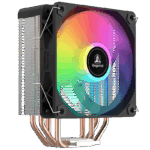 Segotep FI4 Digital Black Air Cooler with 4 Copper Heat Pipes, 120mm PWM ARGB Fan, Detachable Real-Time CPU Status Display, 180W TDP Cooling for Intel LGA1700 & AMD AM5 Systems - Image 4