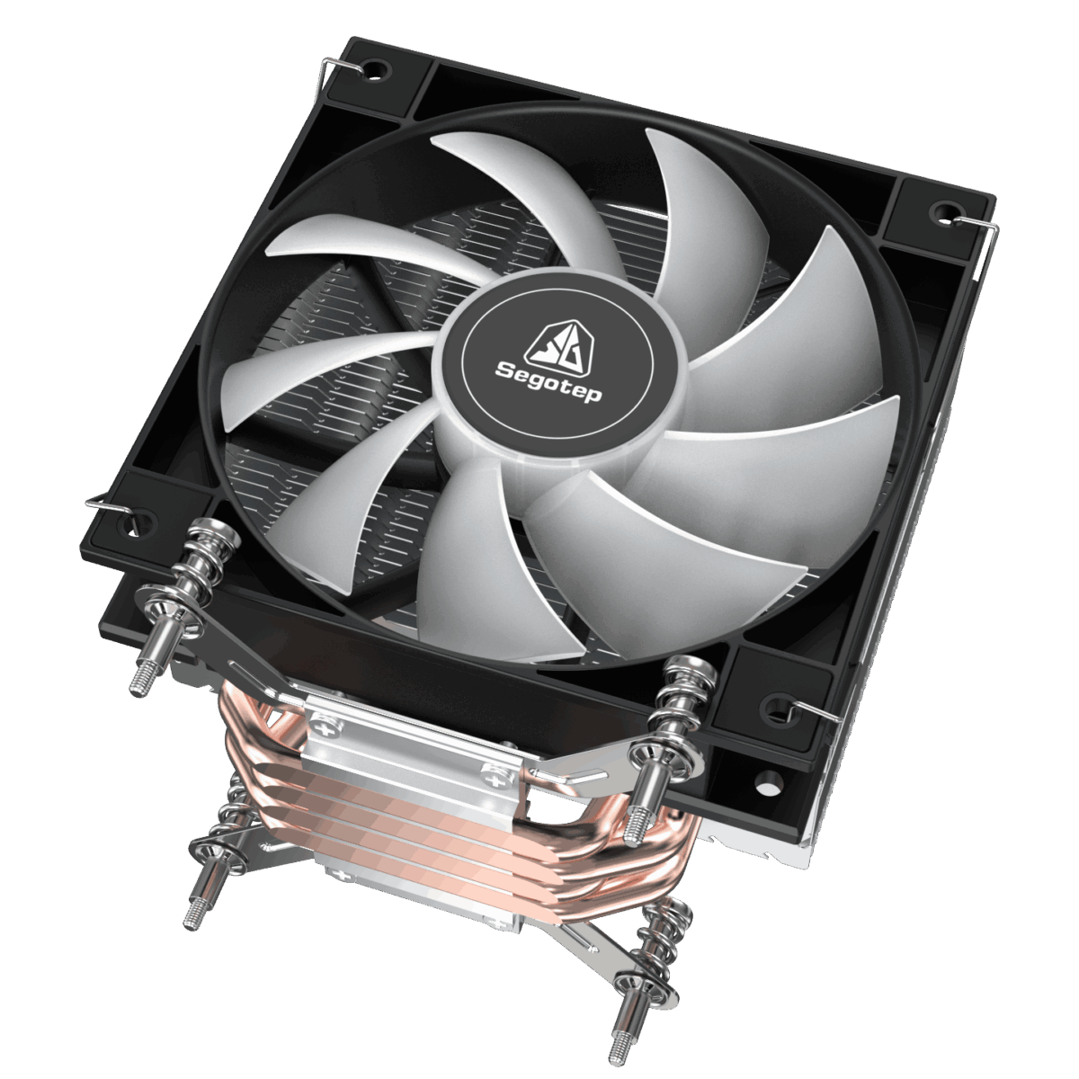 Segotep K4 SE RGB Intel CPU Air Cooler with 120mm Pre-Locked RGB Fan, 4×6mm Copper Heat Pipes, Offset Heat Pipe Design, Quiet 28.6dB Operation and Tool-Free LGA115X/1200/1700/1851 Installation - Image 5